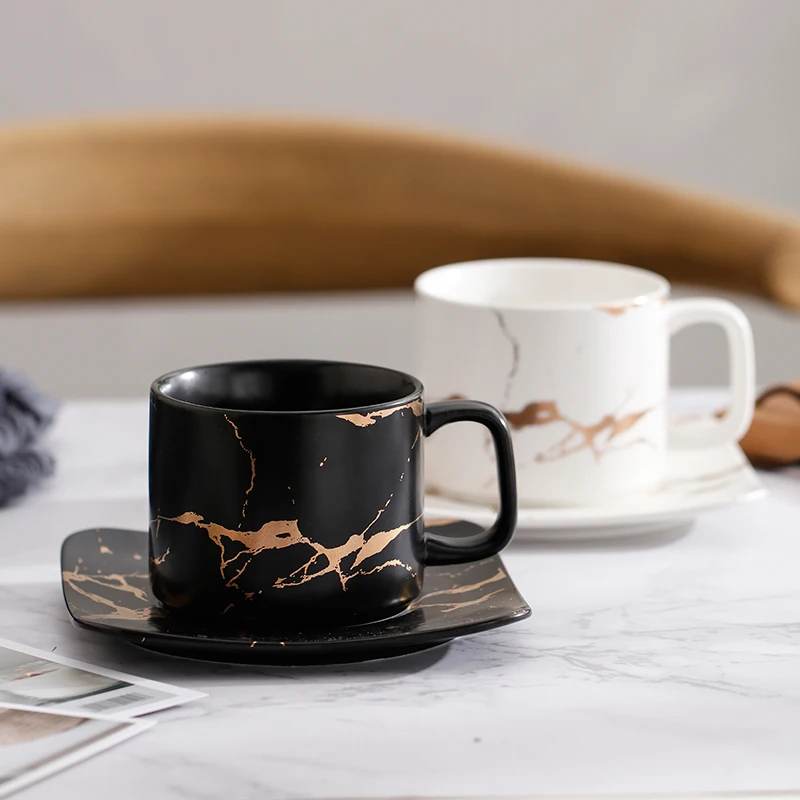 Marble Phnom Penh Cup 250ml European luxury coffee cup English afternoon tea cup latte cappuccino cup Mugs tea CL092622 cute mug