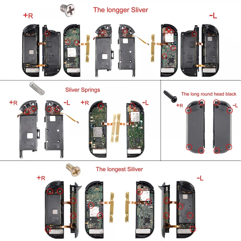 eXtremeRate Custom Patterned Controller Housing Shell Case with Full Set Buttons for NS Switch JoyCon & OLED Joycon - Wood Grain