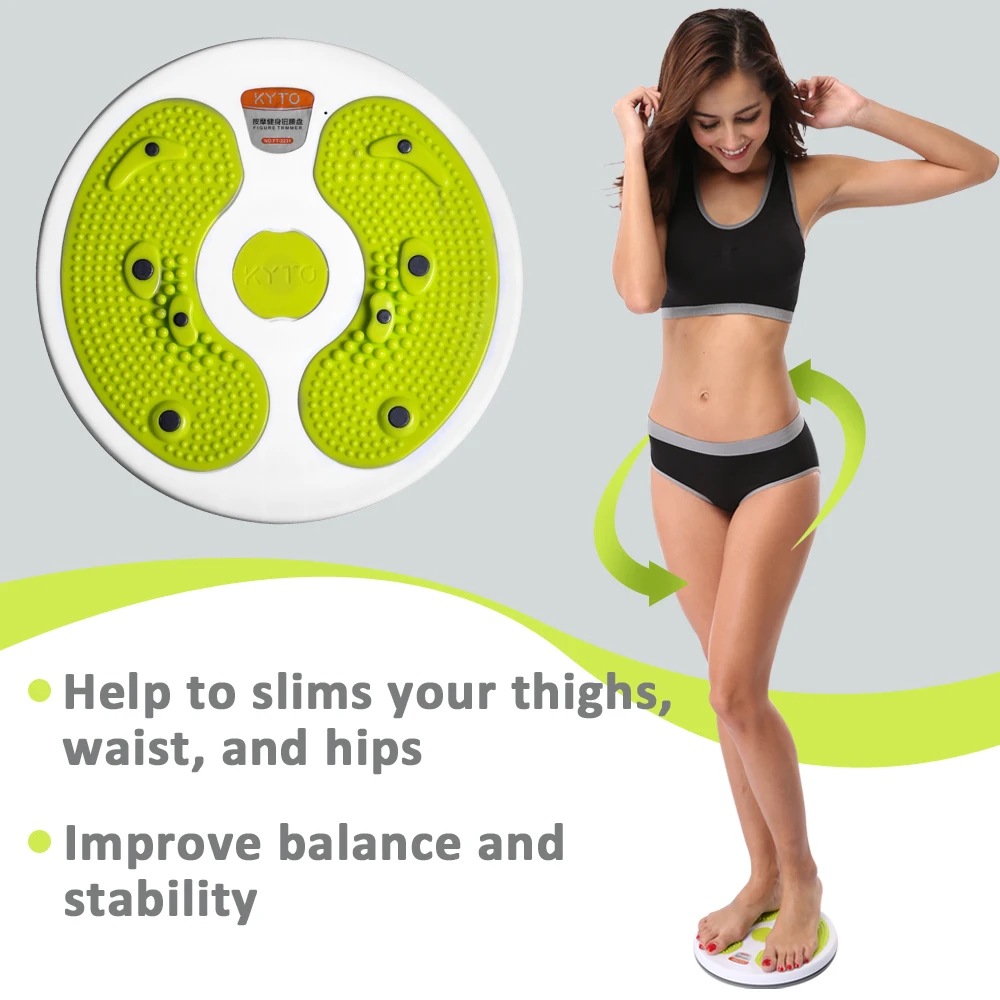 KYTO Waist Disc Fitness Figure Trimmer Twist Board Slimming Body Equipment-Foot-shaped Pedal Balance Board For Home Sports