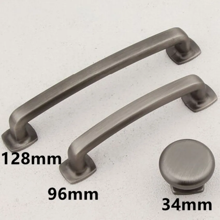 

96mm brushed antique silver dresser handle stain vintage silver cabinet wardrobe door handle128mm Retro furniture pulls knobs 5"