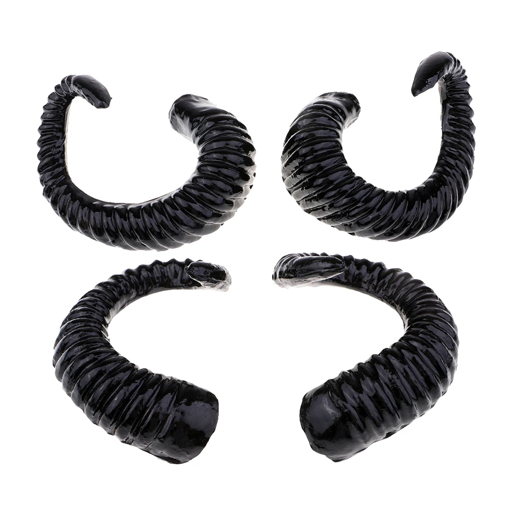 Artificial Ram Horns Costume Accessory for DIY Gothic Hair Headband Hoop