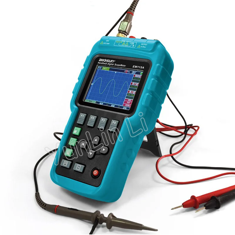 200MSa/S Professional Portable Digital Oscilloscope + Multimeter + Signal Generator USB Color LCD Display EM115A