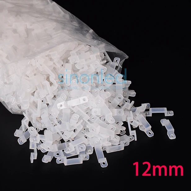 50-1000 pcs 8mm 10mm 12mm Silicon Clip for Fixing WS2812B WS2811 3528 5050 LED Strip Light LED Connector IP67 Waterproof Tube