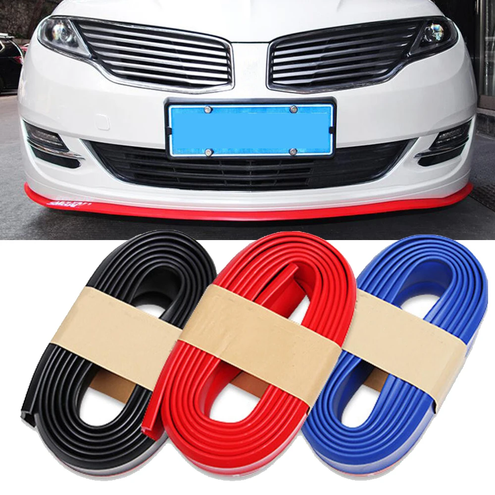 2,5 M AUTO LIP ROCK AUFKLEBER ANTI SCRATCH SPOILER SUV STYLING VORDERSEITE GUMMI PROTECTOR SPLITTER VALANCE KINN SCHUTZHÜLLE TRIM