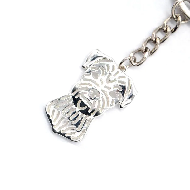 

Jewelry Alloy Cutout Men Metal Pet Border Terrier Key Chains