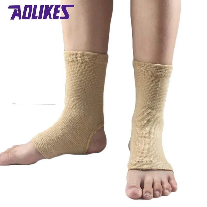 AOLIKES 1 Pair Elastic Fitness Ankle Support Brace Wrap Sport Safety Gym Football Foot Ankle Joint Sprain Protector tobillera