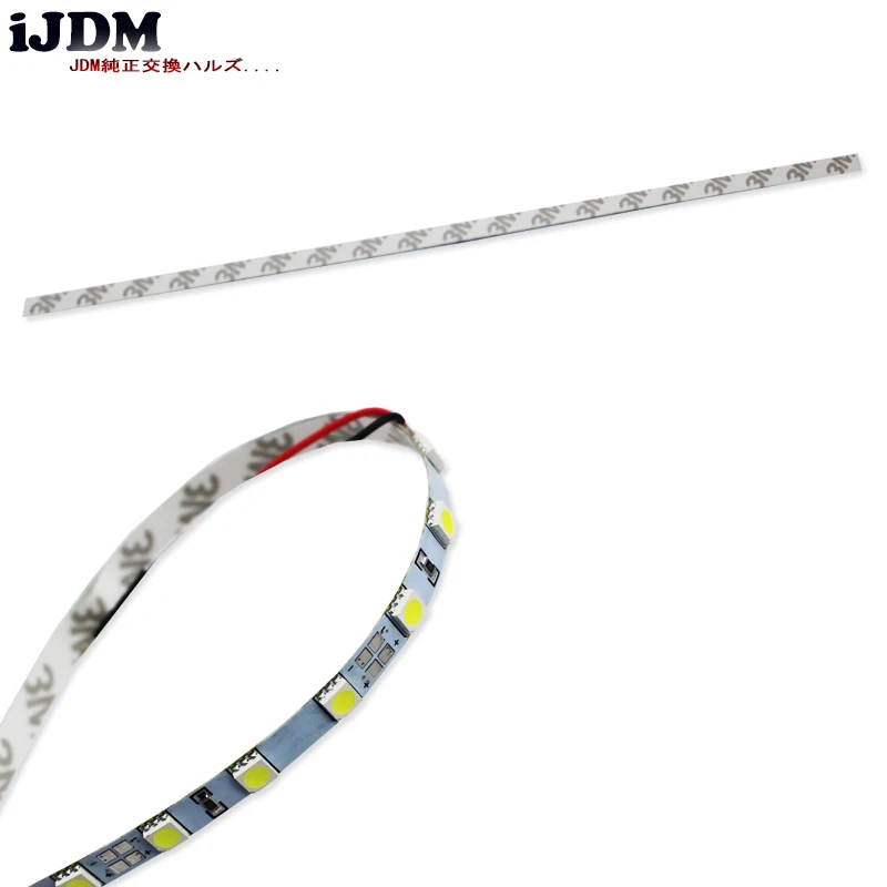 iJDM18-SMD-5050 T10 W5W LED Strip Light For Car Trunk Cargo Area or Interior Illumination, Ice Blue/6000K Xenon White/Blue,12V
