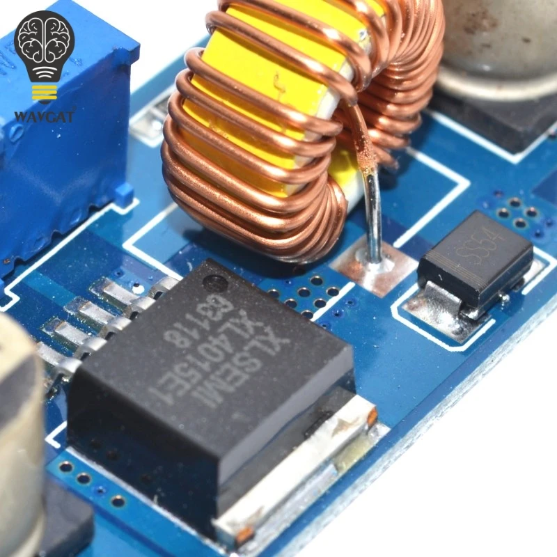 5A XL4015 DC-DC 4-38 V do 1.25-36 V 24 V 12 V 9 V 5 V step Down regulowany moduł zasilania LED bateria litowa ładowarka z radiatorem — zdjęcie 5