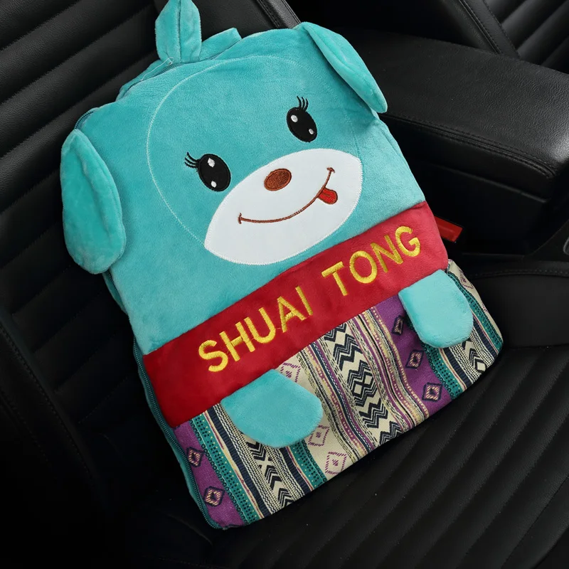 

Мультяшная Подушка, одеяло и плюшевая игрушка, офисный рюкзак для сна, это автомобильное одеяло с кондиционированием воздуха, подушка