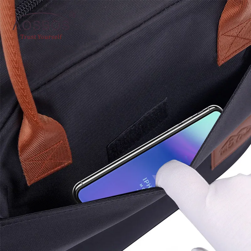 Aosbos Fashion Portable Cooler Lunch Bag Thermal Insulated Travel Tote Bags Large Food Picnic Lunch Box Bag for Men Women Kids