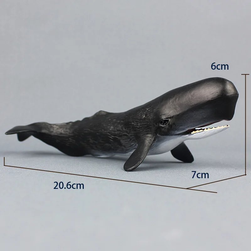 Sea Lifes Animals Cachalot Models Figures Figurines Toys Simulation Ornament Christmas Early Childhood Gift for Kids Sperm Whale