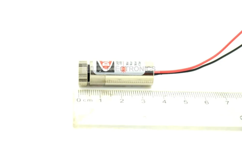 650nm 5 mW Rode Laser Kruis Module met Glas Lens 12x35mm 3-5 V DC