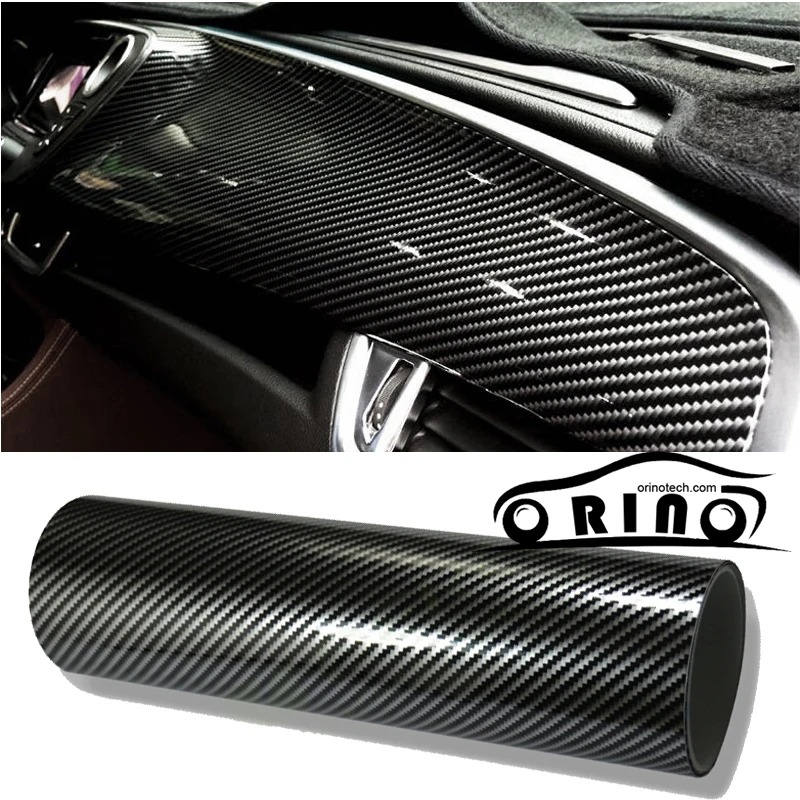 

1.52*30m/Roll 2D Black Glossy Carbon Fiber Vinyl Film Auto Wrapping Vinyl Wrap Foil Car Sticker Color Change