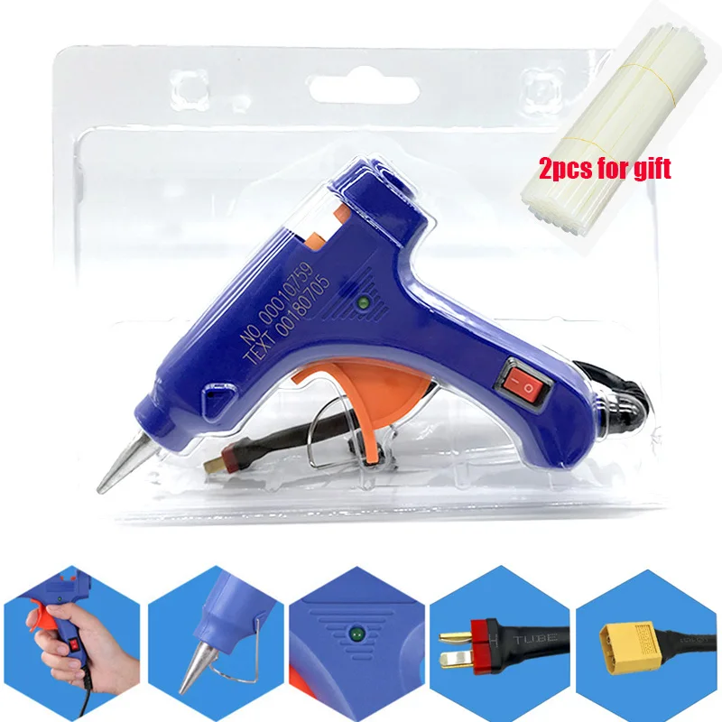 3S 12V Hot Melt Glue Gun W/ 2x 7MM*200MM Glue Sticks DIY Thermo Mini Adhesive Glue gun Repair Heat Tools for RC DIY Toys