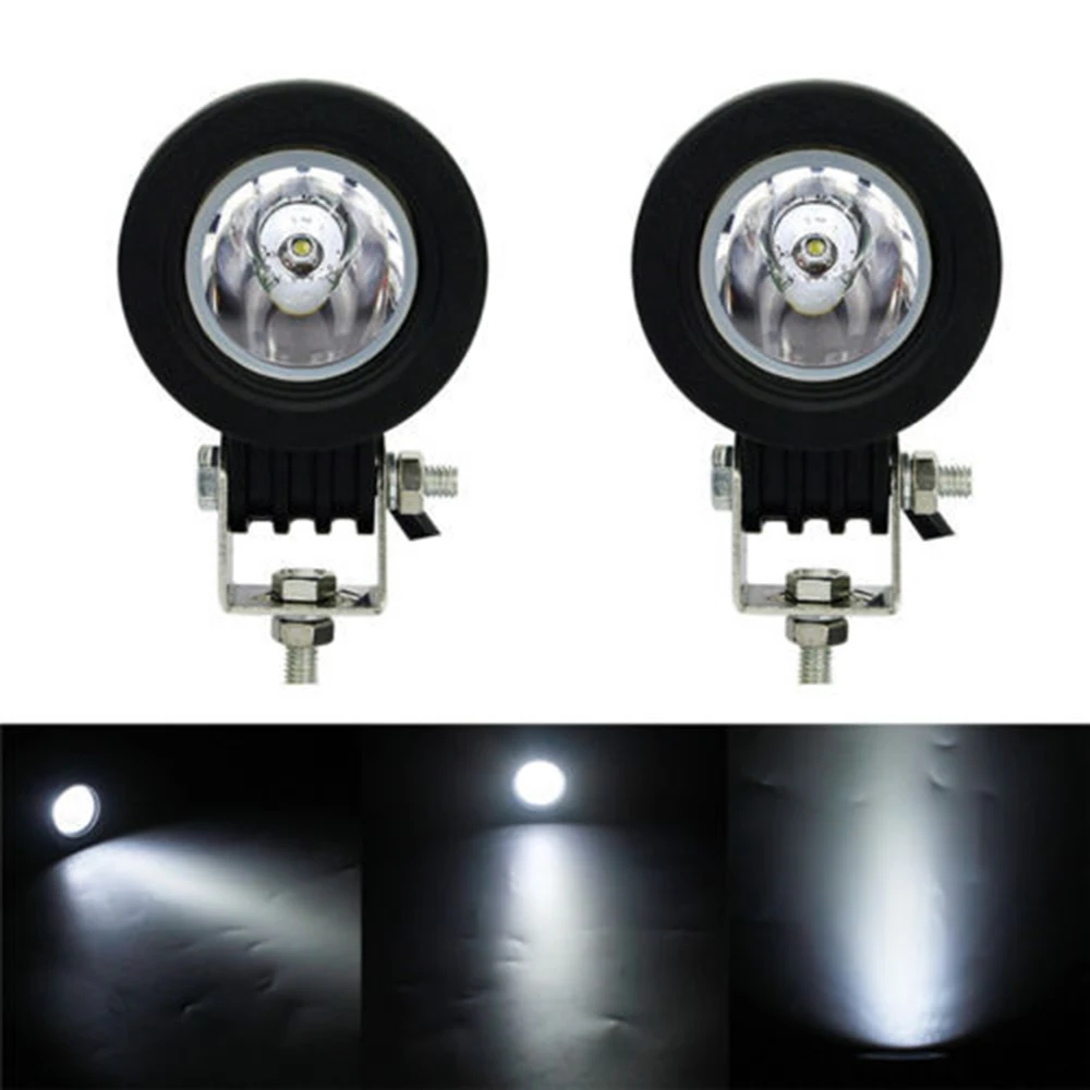 2pcs 10W LED Work Light For Offroad Motorcycle 4x4 ATV Motor Spot Beam Lights 6500K Work Driving Fog Light