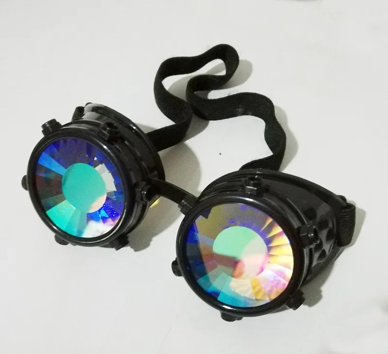 

steam punk kaleidoscope glasses with sun flower prism lens