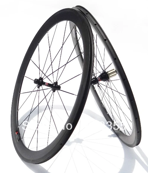 Full Carbon 3K Matt Road Bike Clincher Wheelset   - RIM 50MM , SPOKE , HUB, BRAKE PAD