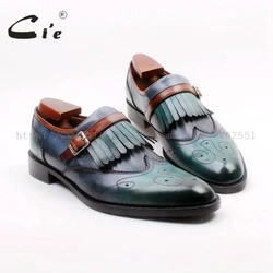 cie Round Toe Full Brogues Cut-Outs Tassels Buckles Loafer 100%Genuine Calf Leather BreathableOutsole Man's Flats Shoe Loafer169