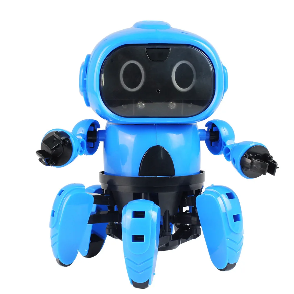 DIY Electric Toy Six-legged robot Infrared Obstacle Avoidance Gesture Sensing Following Robot for Children Gift Robot Toy blocks