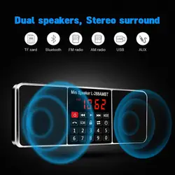 Lefon L-288 AM FM Bluetooth Radio Receiver Digital Portable Speaker Stereo MP3 Player with TF USB AUX Handsfree Call Lock Button