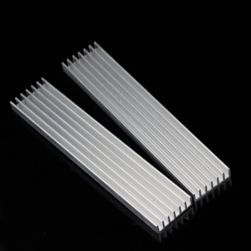 20 Pieces Gdstime 100mm Aluminum 100X20X6mm Rectangle Shape Long IC Chipset Heatsink Silver