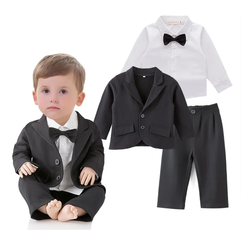 Lovely Baby Boy Wedding Party Suit/Boy's Handsome 3-pieces Suit Set/Boy's Attire 3165