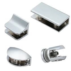 1pc Zinc Alloy Glass Clamp Glass bracket chrome finished Shelves Support Bracket for 10-12mm