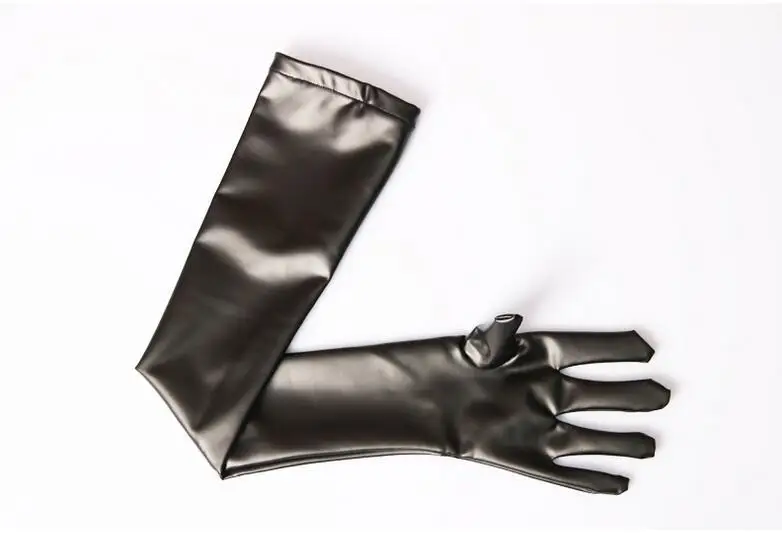 Sexy Faux Leather Shiny Long Latex Glove Punk Gloves Sexy Hip-pop Jazz Outfit Mittens Culb Wear Cosplay Costumes Accessory FX33