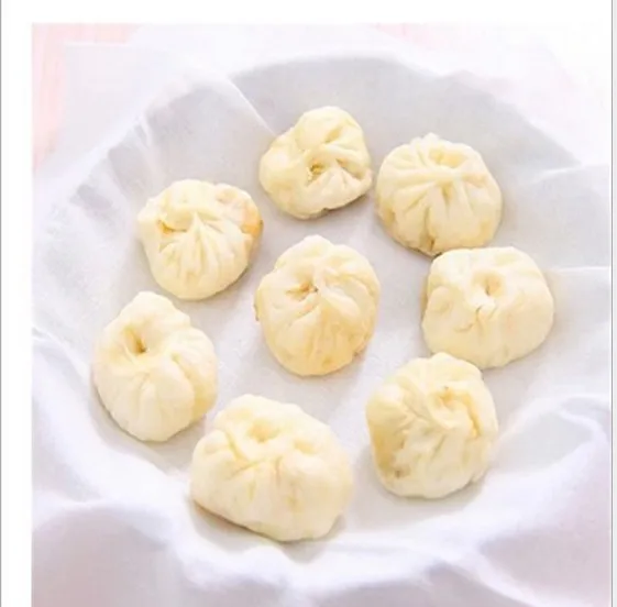 2Pcs Reusable Natural Pure Cotton Bamboo Steamer Cloth Best Quality Fabric Round Steamers Rack Gauze Pad 32*32cm