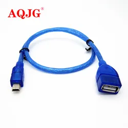 USB 2.0 kobiet na Mini USB męski adapter do kabla 5 P OTG V3 portu kabel do transmisji danych dla Car Audio Tablet dla MP3 MP4 głośnik tubowy 30 cm 0.3 m