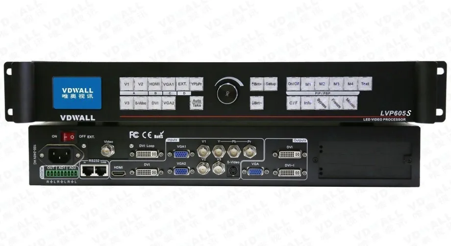 

VDWALL Video processor LVP605S LED Screen Video processor VIDEO or SD I / HD-SDI or VGA / DVI / HDMI Multi-interface input.