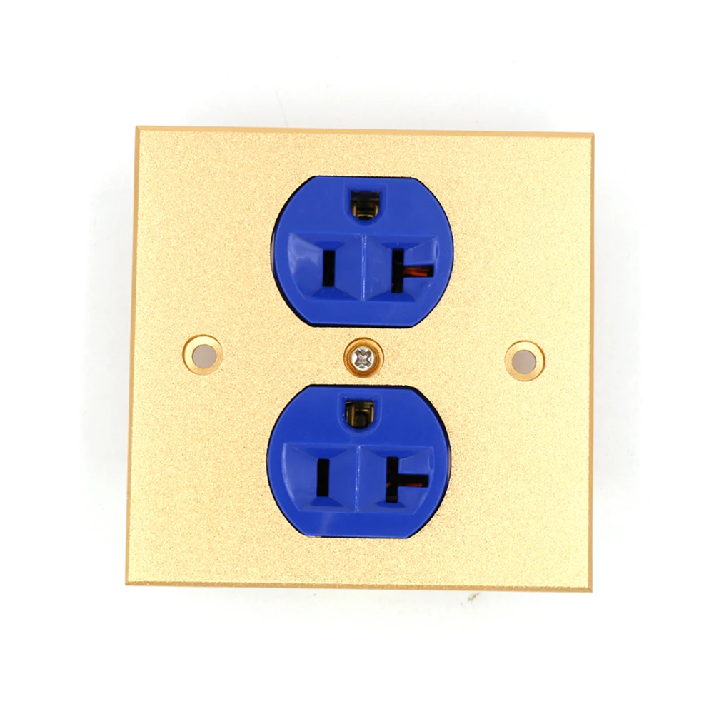 مخرج طاقة جداري من سبائك نقية ، جودة AV ، 2 منفذ ، أزرق ، شحن مجاني