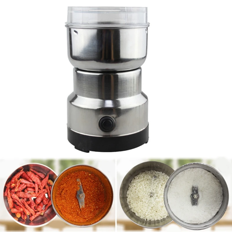 

Coffee Grinder Stainless Electric Herbs Spices Grains Coffee Bean Grinding 2023