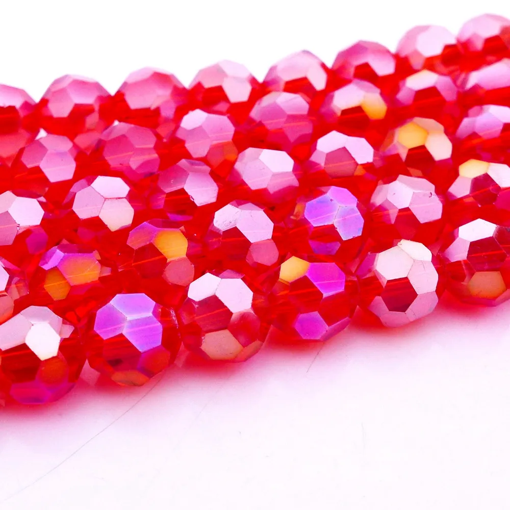 wholesale 6/8/10/12mm Crystal 5000 Round faced Beads Top Quality basic colors-6 Necklaces Bracelets Rings