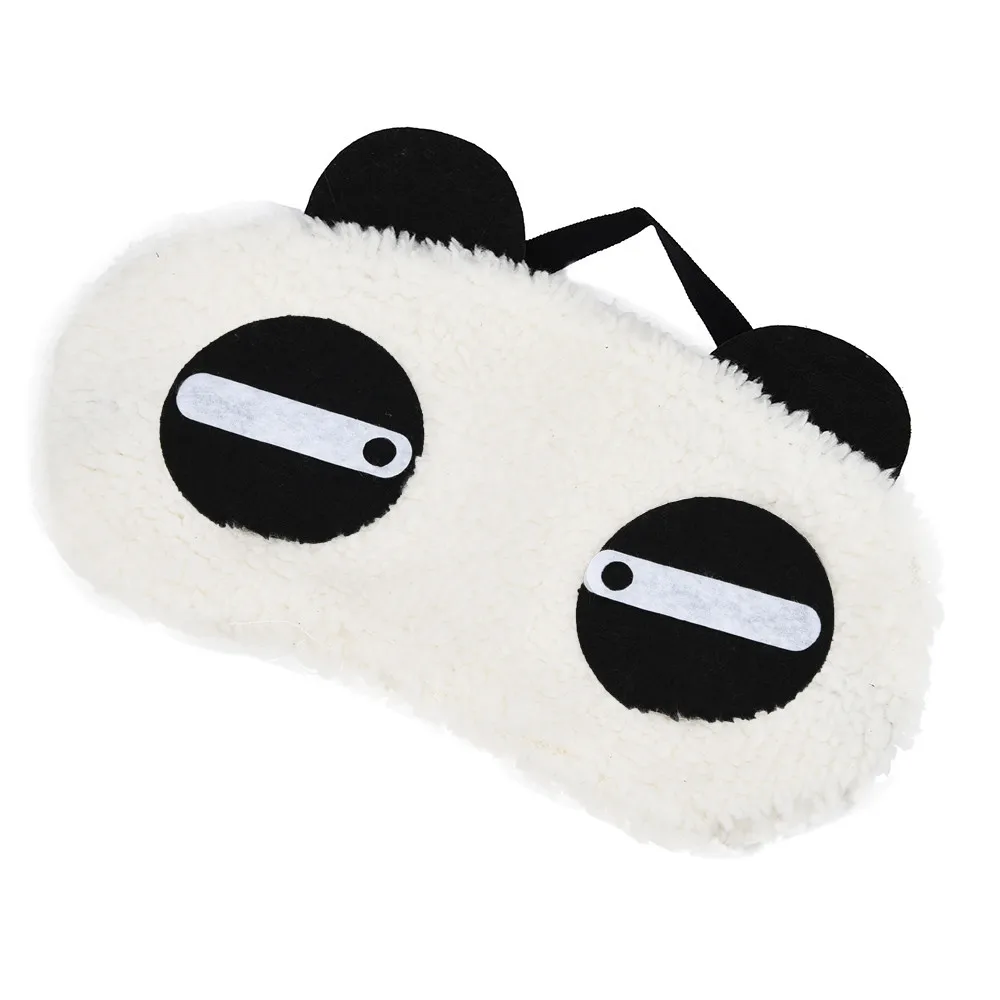 1PC Sleep Eye Mask Shade Nap Cover Blindfold Face White Panda Shading Sleep Cotton Goggles Aid Relax Travel Eyepatch Dropshippin