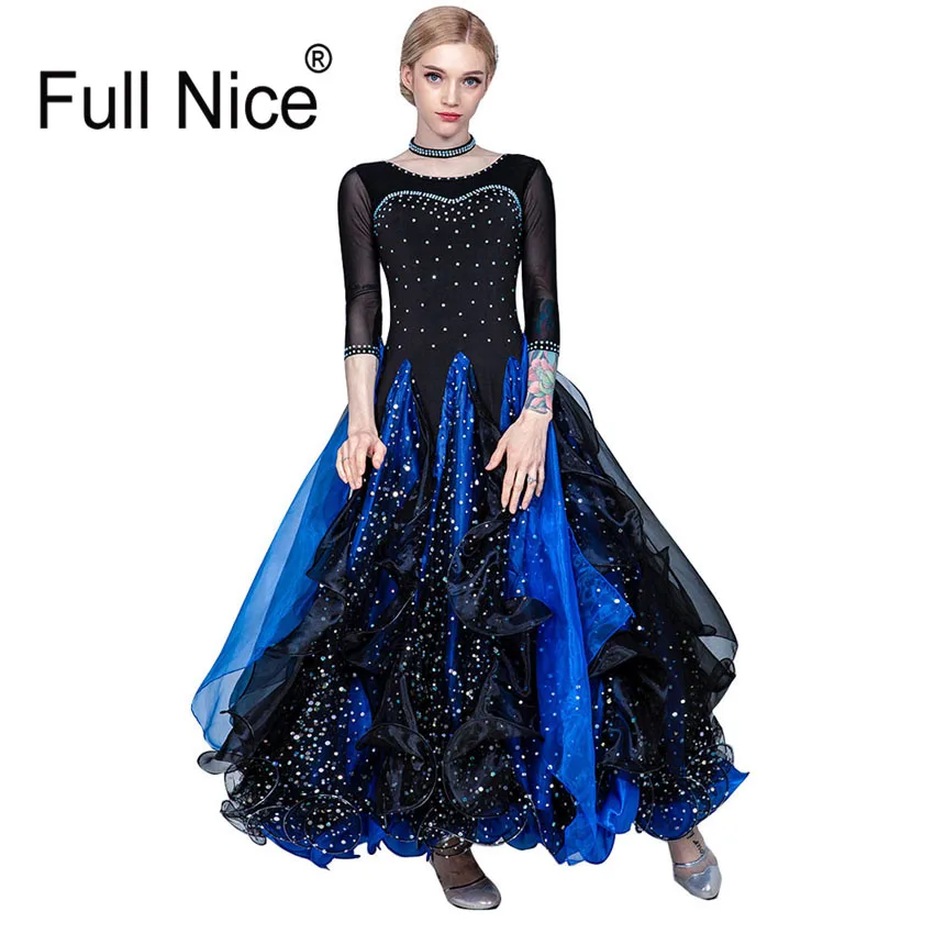 

Ballroom Dance Dress Competition Standard Stage Wear Dance Costumes Flamenco Waltz Tango Costume Competition Performance Cothes