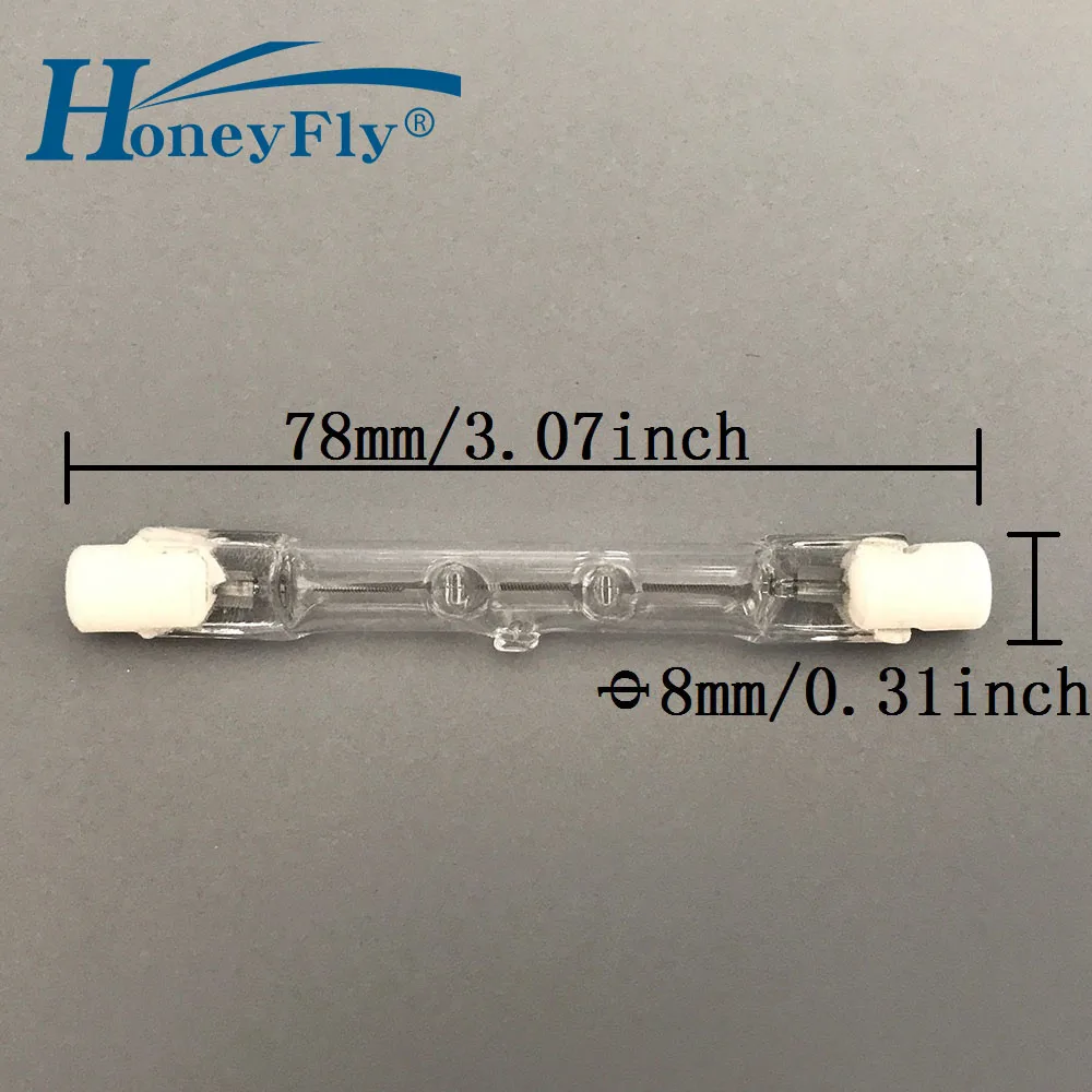 HoneyFly 5pcs J78 Halogen Bulbs Lamp Energy C J78 220V 80W 120W R7S Double Ended Filament Flood Light Quartz Tube