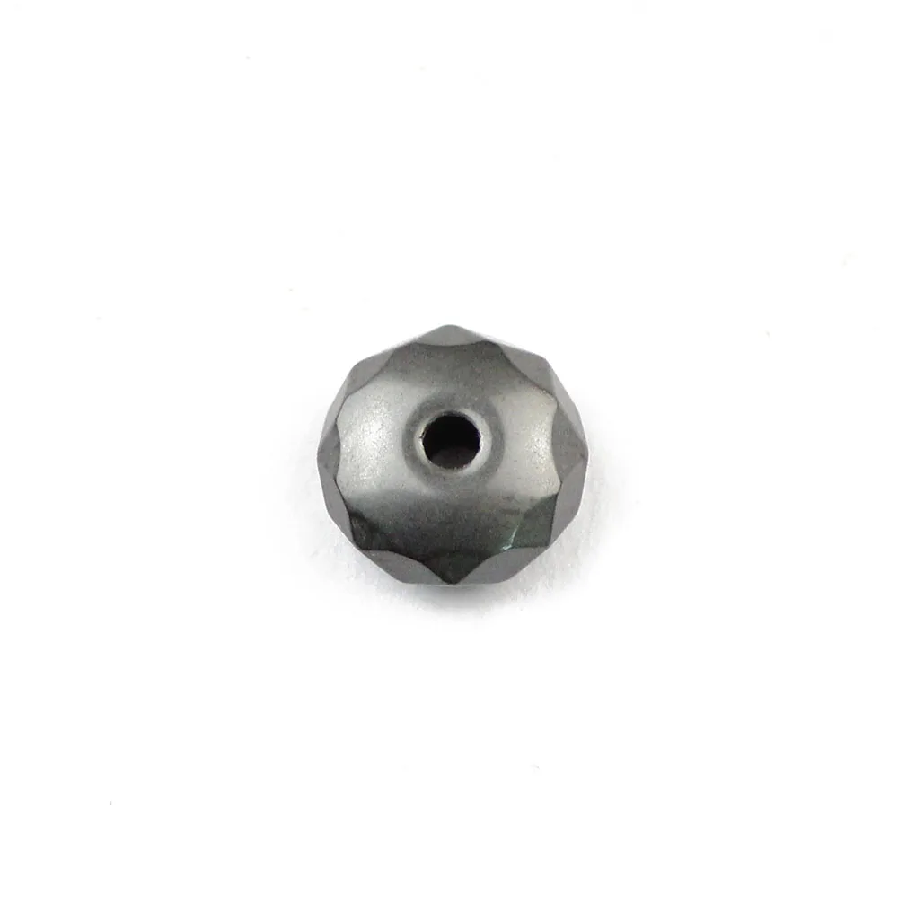 BTFBES Faceted Flat Round Matte Black Hematite Beads Natural Stone 3/4/6/8mm Round Loose Beads For Jewelry Bracelet Making DIY image 5
