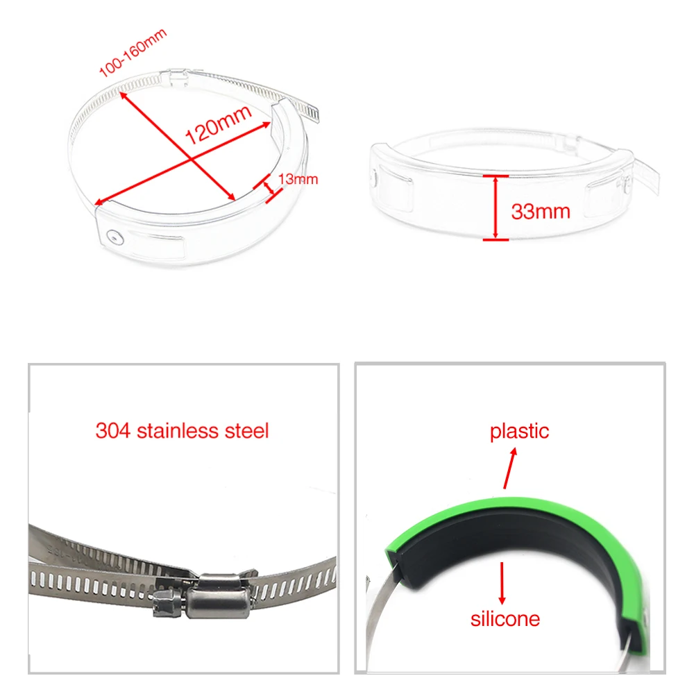ZSDTRP العالمي دراجة نارية العادم حامي 100 مللي متر-140 مللي متر البيضاوي يمكن غطاء جولة العادم الحرس غطاء #4