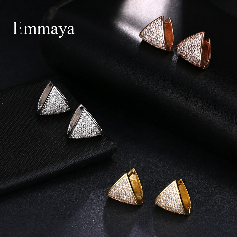 Emmaya Brand Unique Fashion zircon Originality Geometric Jewelry Earrings For Woman Charm Wedding Party Gift
