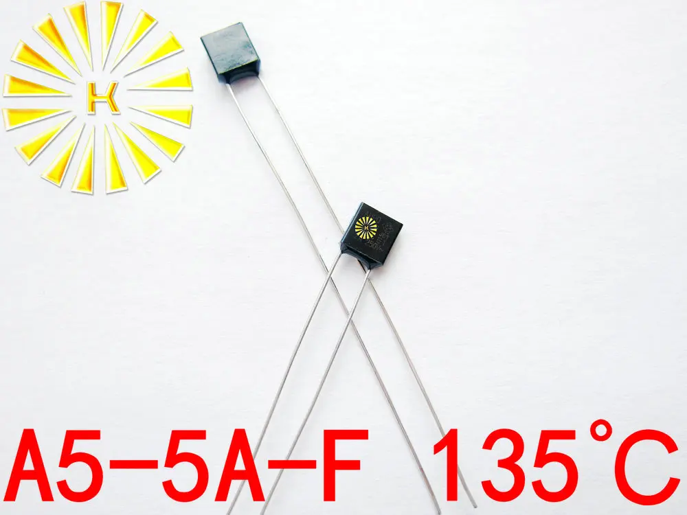 

100% Original A5-5A-F 135 degree Thermal Cutoff RH135 Thermal-Links 5A 250V Black Square Temperature Fuse x 500PCS