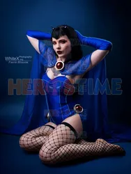 Bombshell Raven Cosplay Costume Outfit Blue Spandex Girl Rachel Roth Halloween Bodysuit  Girl Women Lady Catsuit