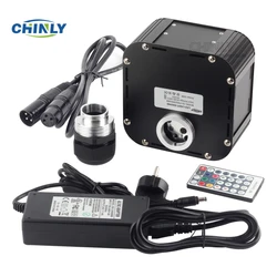 Twinkle Fiber Optic Light Source 50W Supported DMX512 Control Fiber Optic Engine Device with DMX Plug and RF Remote Controller