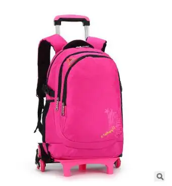 Mochila de rodinhas escolar para meninos e meninas, bolsa de viagem com rodinhas para escola