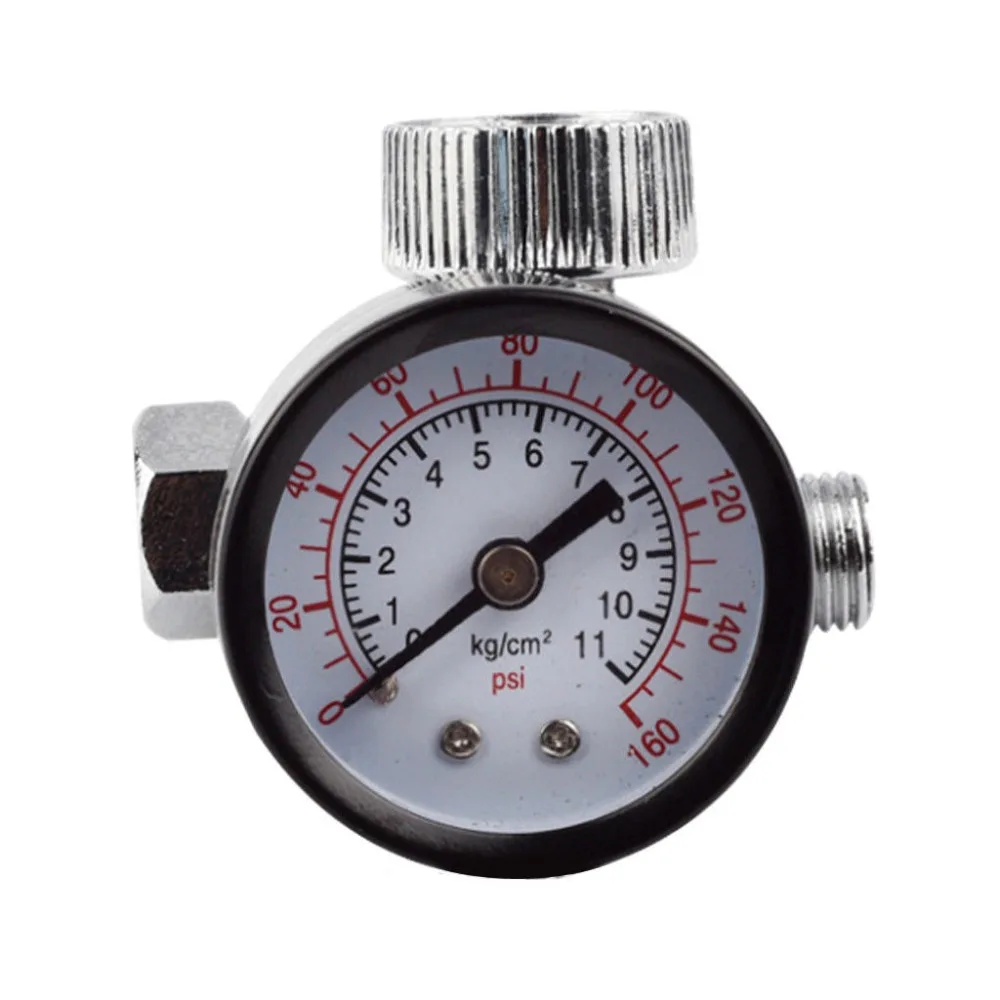 

1/4inch Adjustable Mini Air Pressure Regulator Dial Gauge HVLP Spray Gun Pneumatic Air Tools Airbrush Accessories