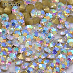 SS 6 8 10 12 16 20 30 Glitter Crystal AB Glass Rhinestone Nail Art Crystal Stones Pointback Round Strass Applique for Crafts