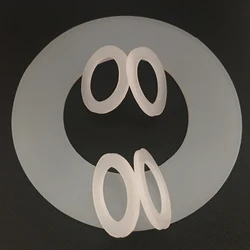 DN40 35*45*2 35x45x2 DN50 45*56*2 45x56x2 White Silicon Rubber Faucet Pipe Fitting Ripple Tube Washer O Ring Flat Seal Gasket