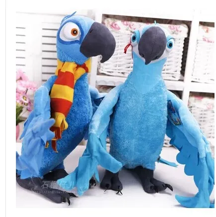 Movie & TV 45cm Rio macaw parrots plush toy a pair lover parrots Blu & Jewel doll w2461