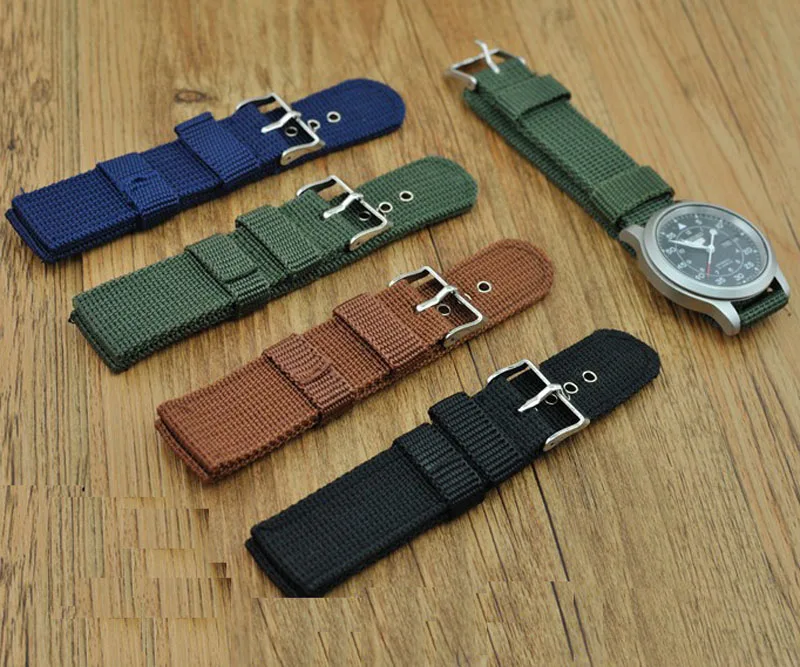 Watch Band Strap Nylon Mesh Watchbands Women Men Sport Watches Belt Accessories Relojes Hombre 16mm 18mm 20mm 22mm 24mm Canvas