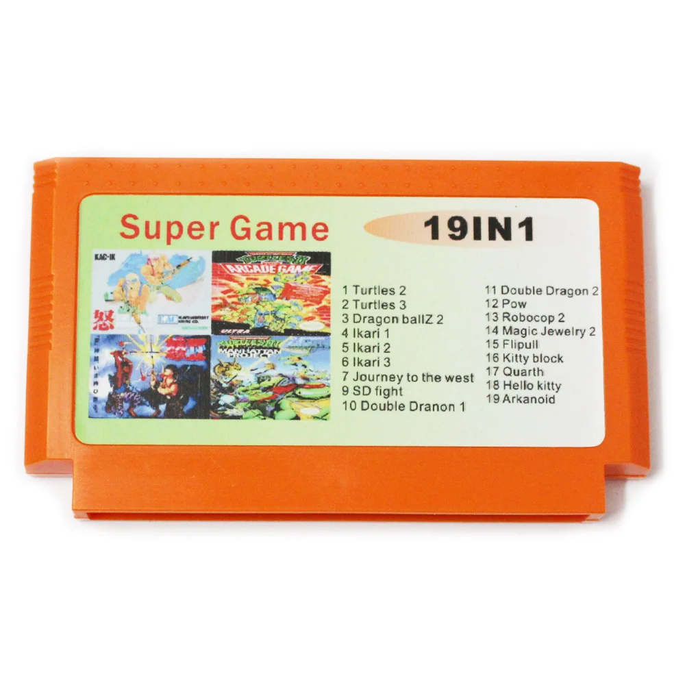 

Real Game No Repeat 19 in 1 Game Cartridge 8 Bit Game Card